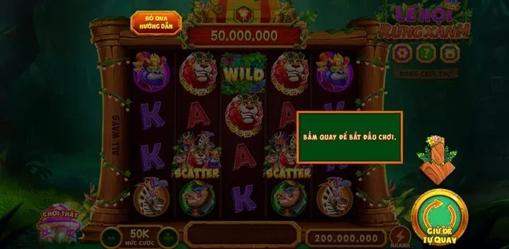 03 bước tham gia quay hũ Rừng Xanh cực đơn giản