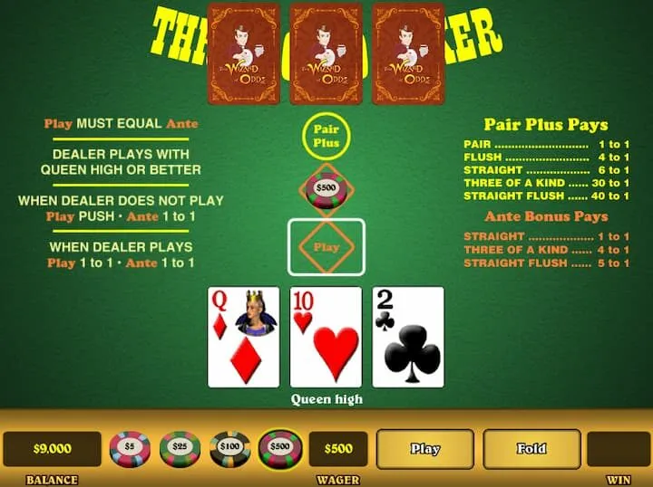 Cách chơi game bài three card chi tiết nhất