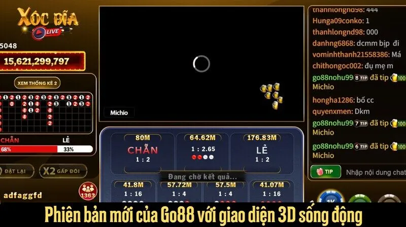 Phiên bản mới của Go88 với giao diện 3D sống động